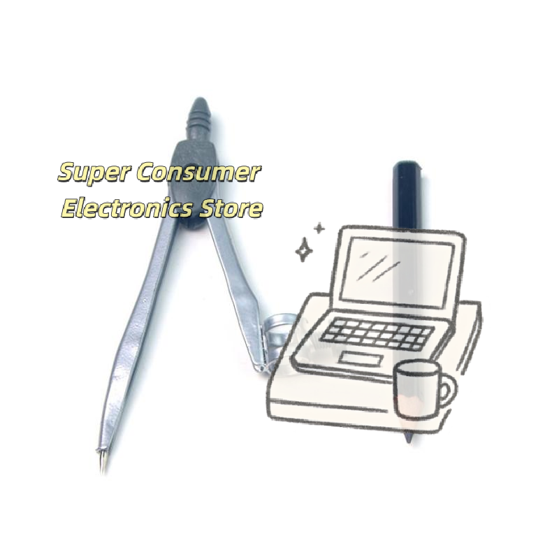 Math Geometry Set With Compass - Metal Kilitlemeli Pergel Seti, Kaymaz Özellikli,