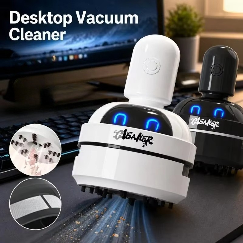 Mini Desktop Vacuum Cleaner For Eraser Dust - Masaüstü Temizleyici, Karikatür Tasarımlı, Mini, Taşınabilir,