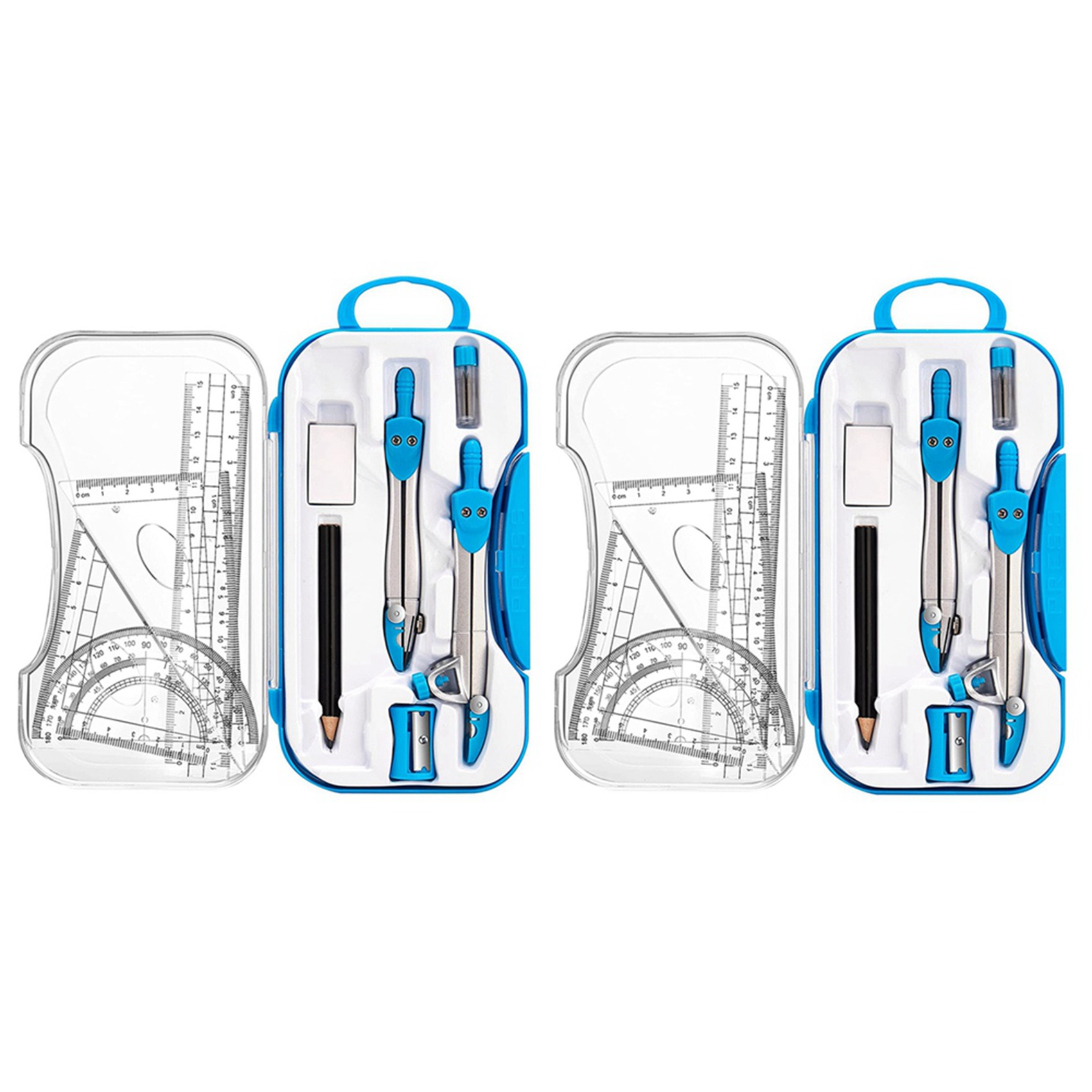 Math Geometry Set With Compass - Üstün Kaliteli Geometri Seti, 20 Parçalık