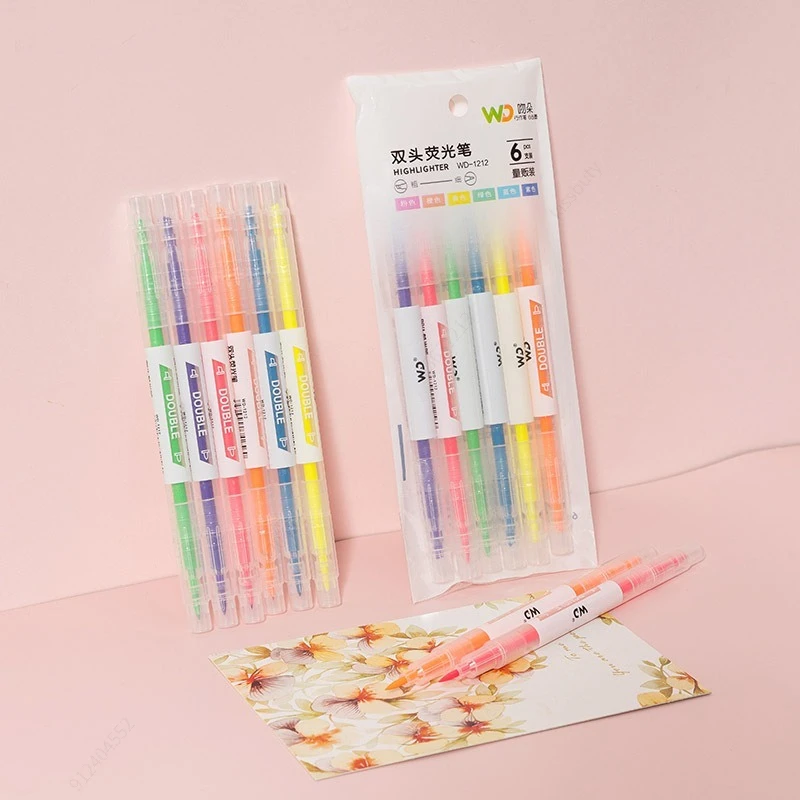 6 renkler/Set çift kafa benzer - Pastel Highlighter Set Double Ended incelemesi ve fiyatı