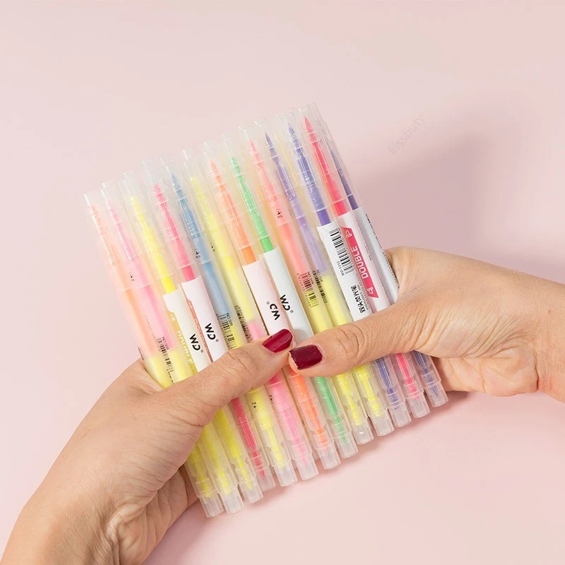 6 renkler/Set çift kafa benzer - Pastel Highlighter Set Double Ended incelemesi ve fiyatı
