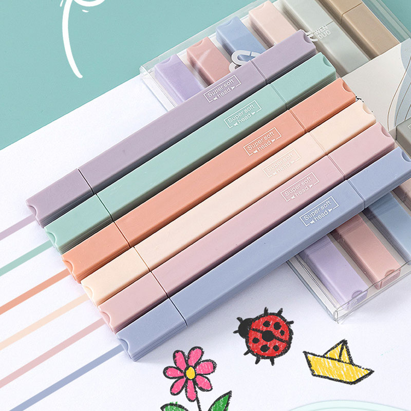 6 adet çift taraflı vurgulayıc - Pastel Highlighter Set Double Ended incelemesi ve fiyatı